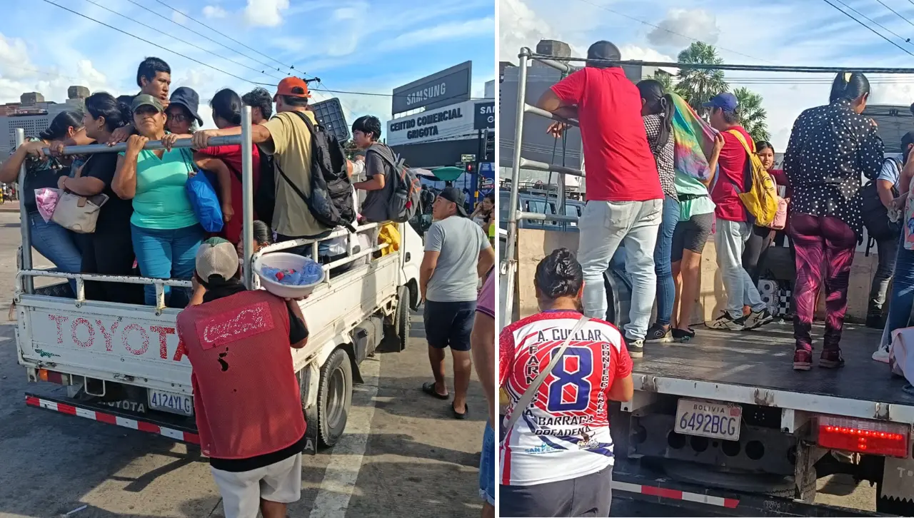 Santa Cruz: Espera de hasta una hora y gasto de Bs 50, lo que enfrentan los vecinos ante la falta de transporte 
