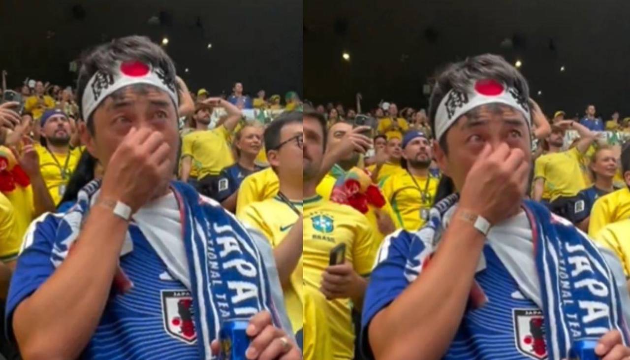 Video: Hincha japonés se larga a llorar tras gol de Brasil y es consolado por fans de la ‘Canarinha’