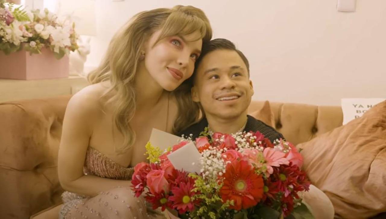 Belinda y Abelito crean un momento viral: Ella lo cargó en sus brazos 