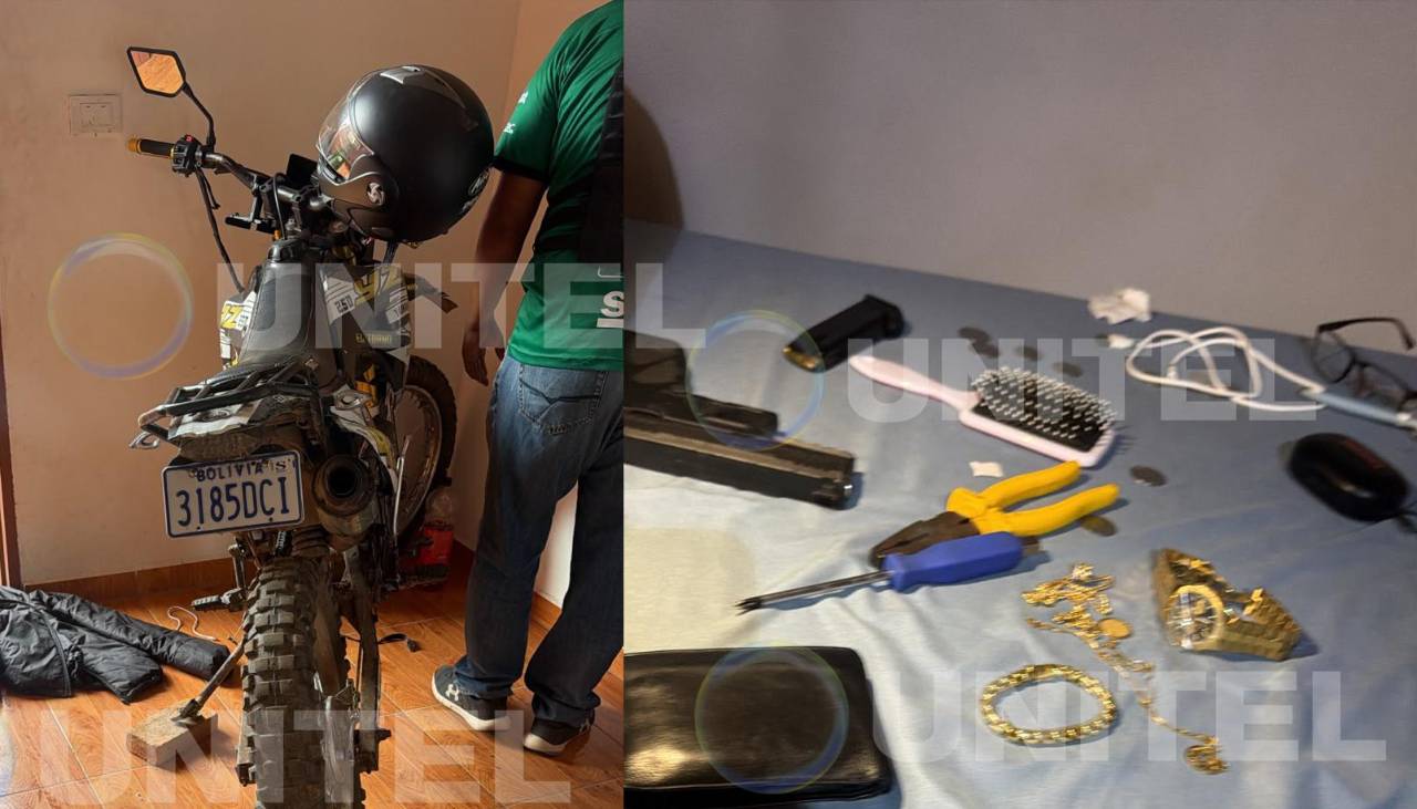Un arma y joyas, entre lo hallado en el allanamiento a presuntos atracadores de joyería en Santa Cruz 