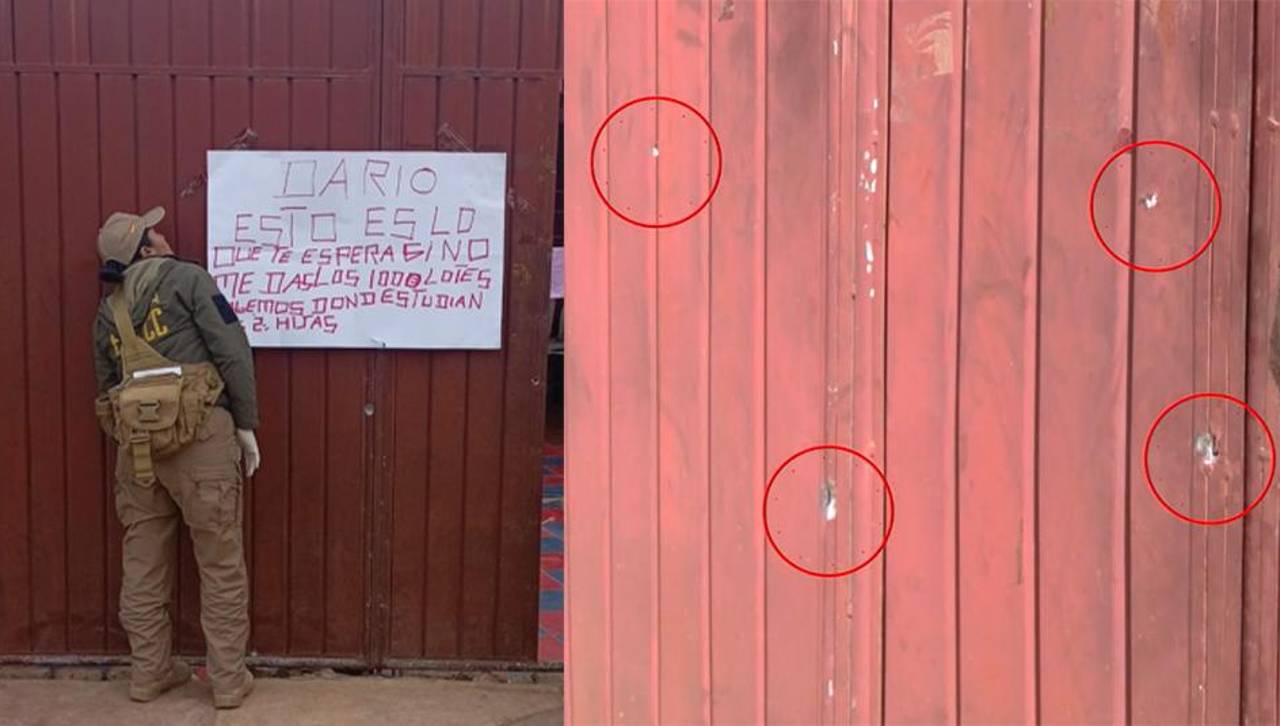 “Esto es lo que te espera sino me das los 100 lotes”, disparan contra una casa y dejan mensaje de “advertencia”