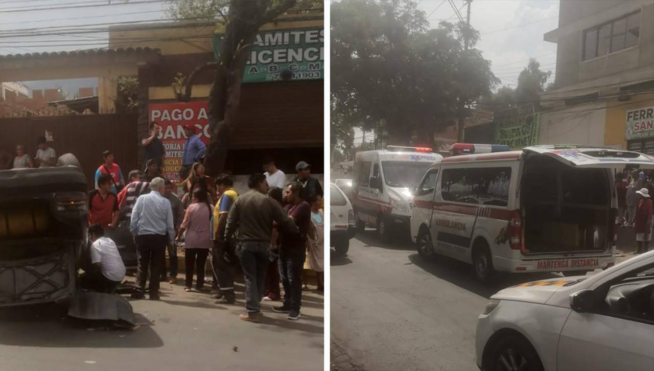 Cochabamba: un taxi volcó y provocó la muerte de un transeúnte en la av. Circunvalación