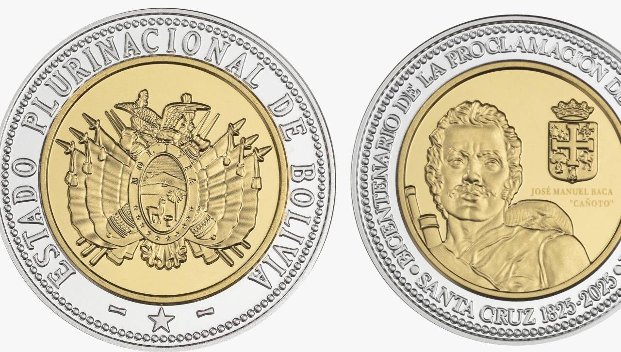 Así son las monedas conmemorativas por el Bicentenario de la proclamación de la independencia de Santa Cruz 