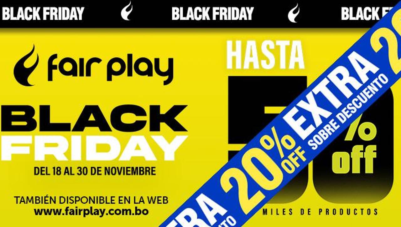 Fair Play lanza su campaña de Black Friday con hasta 50% de descuento y un 20% adicional, sin letra chica