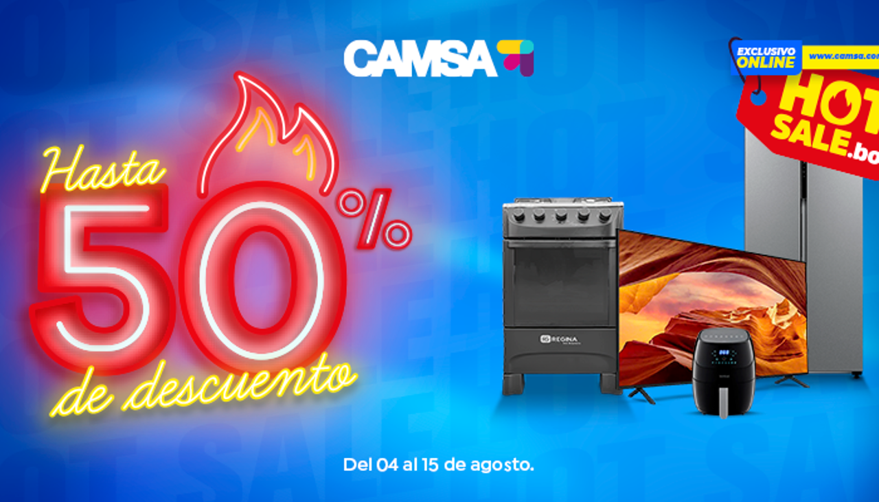 Camsa se une al Hot Sale de Unitel con descuentos que llegan hasta el 50% y ahorros de hasta Bs. 4.000