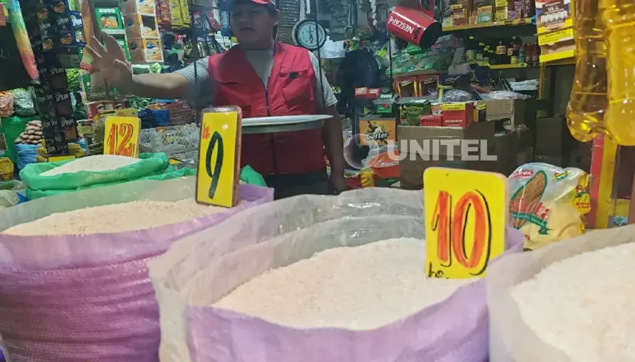 El precio del kilo de arroz llega a Bs 7 en mercados de Santa Cruz y hay tendencia a la baja en Cochabamba