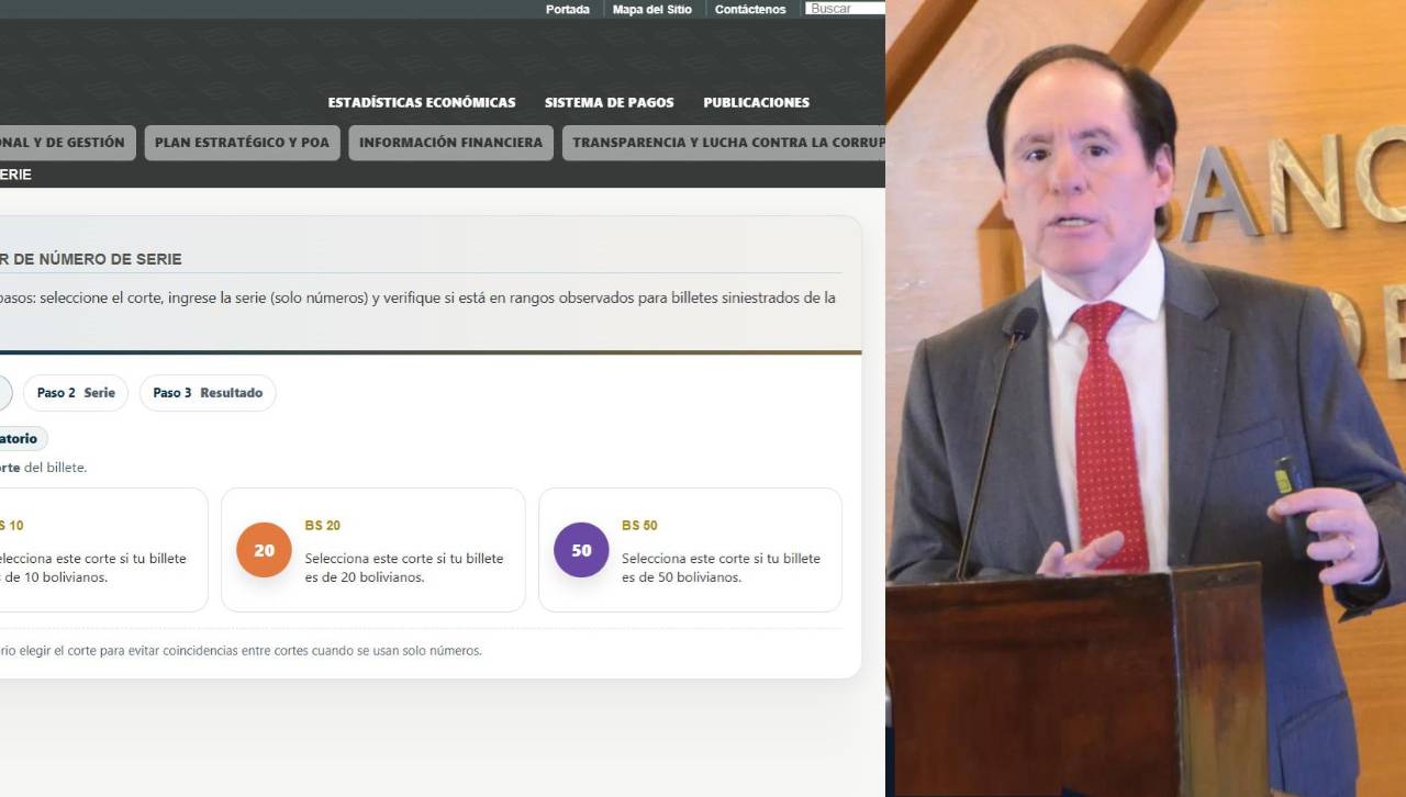 Estas son las dos formas de hacer la verificación de billetes de la serie B dispuestas por el BCB