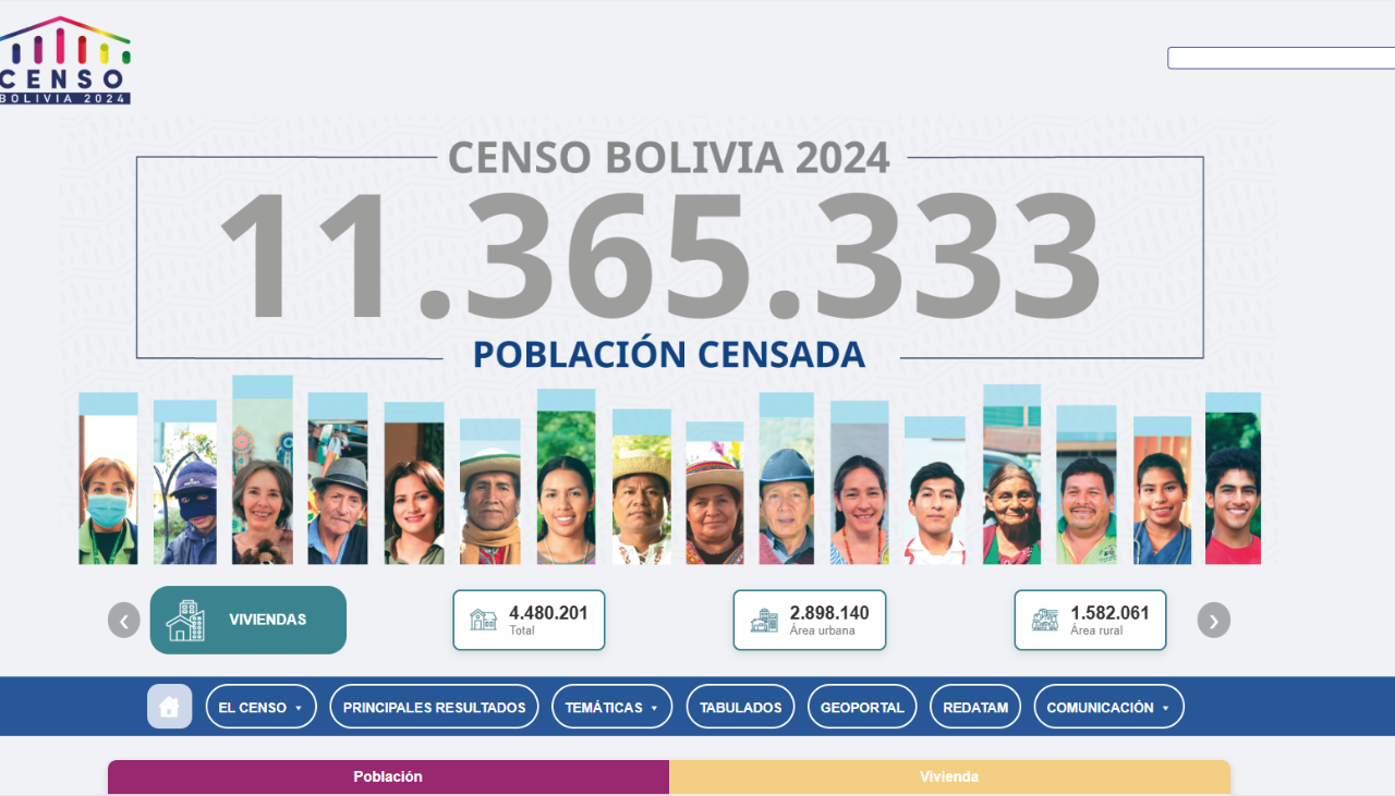 ¿Quieres saber cuántos viven en tu municipio o tu barrio? Este es el geoportal con los datos del Censo 2024 de Bolivia
