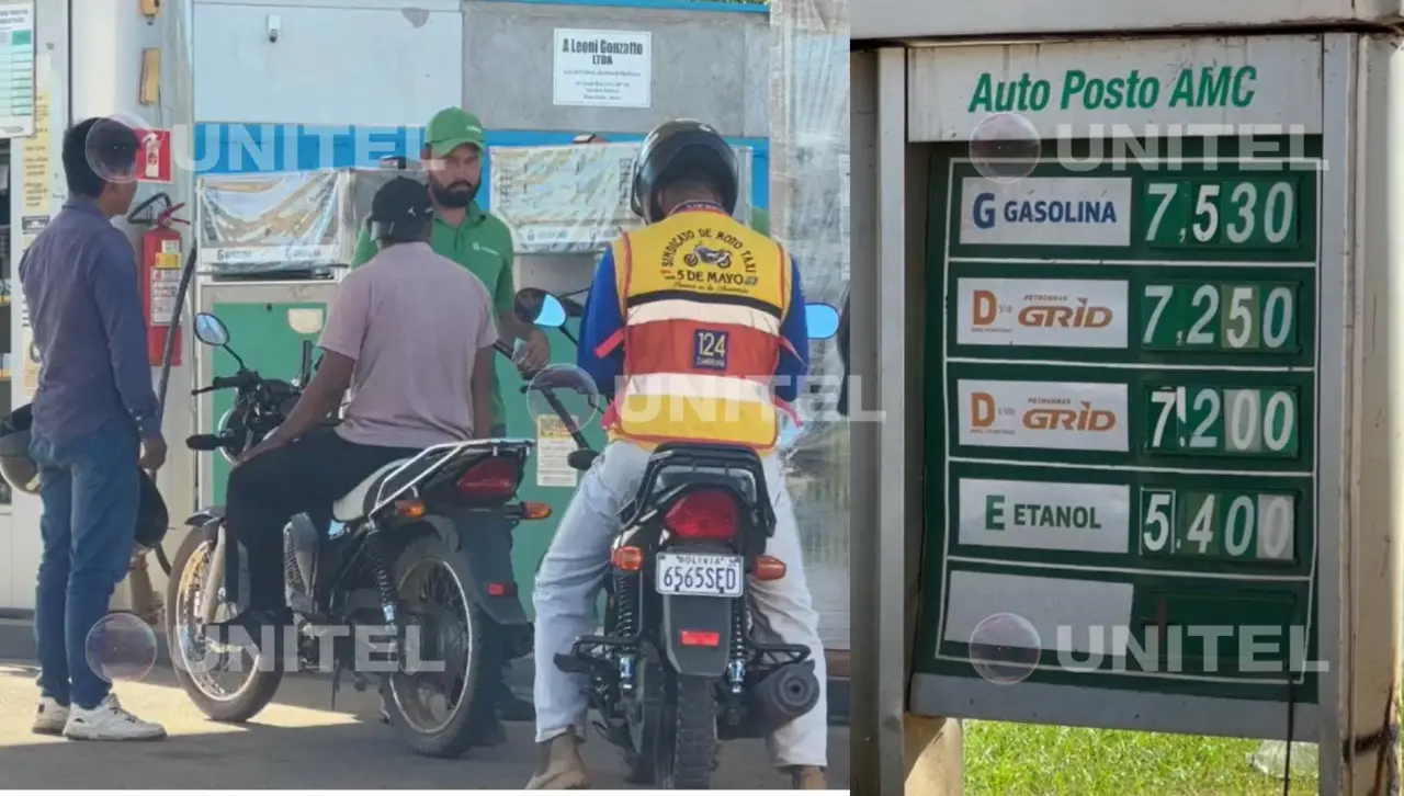 Por la crisis de combustible, bolivianos cruzan la frontera hasta Brasil y se abastecen sin restricciones 