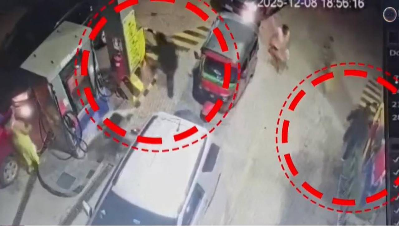 Video: cuatro delincuentes con armas de fuego se llevaron Bs 25.000 de un surtidor, según denuncia