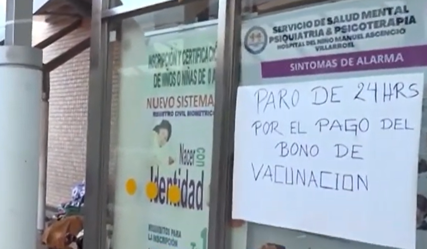 Trabajadores de salud acatan paro este viernes: exigen el pago del bono de vacunación
