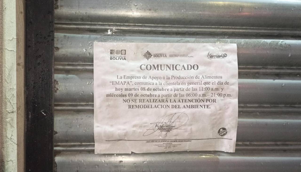 La Paz: En medio de filas y quejas por arroz, un almacén de Emapa no atenderá el miércoles “por remodelación” 