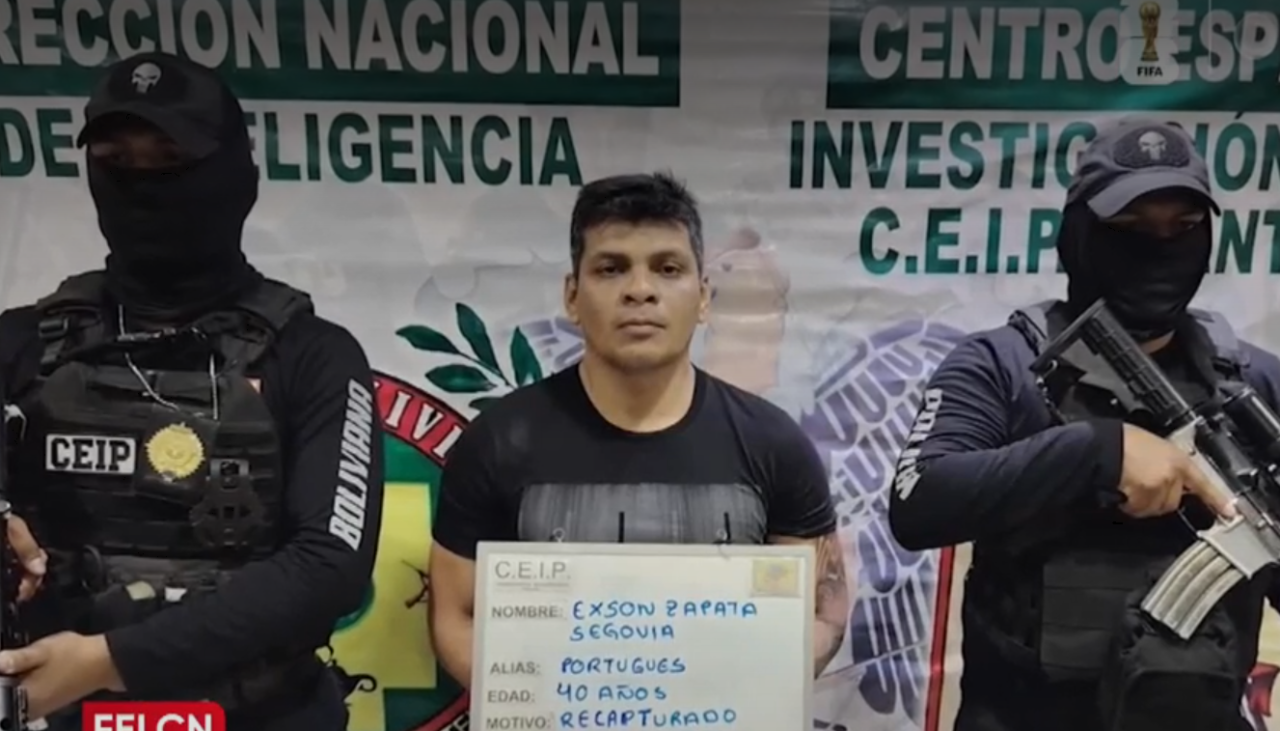 Recapturan en Santa Cruz a reo que escapó de dos cárceles; acusó a policías de sustraer $us 50 mil de su vivienda