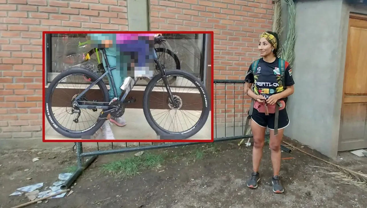 Roban la bicicleta de entrenamiento de la atleta de triatlón Alejandra Sahonero