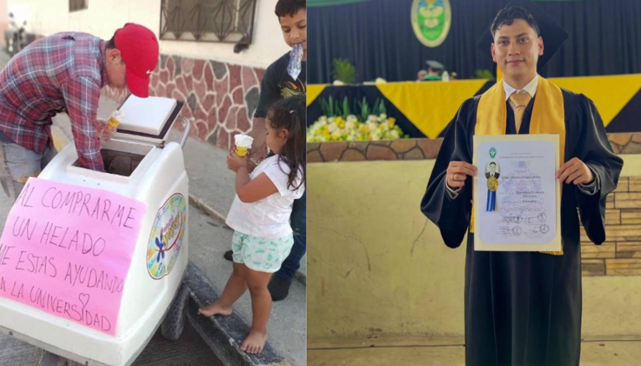 Logró graduarse de ingeniero luego de vender helados en las calles 