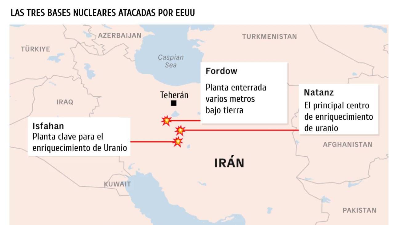 Bombas antibúnker y misiles Tomahawk: se revelan detalles del ataque de EEUU a tres bases nucleares de Irán
