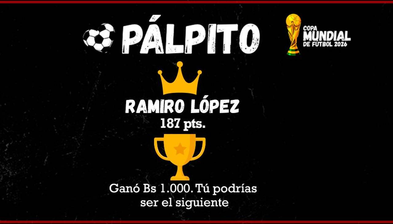 Ya tenemos el ganador de los primeros Bs 1.000 de Pálpito y la competencia continúa este viernes