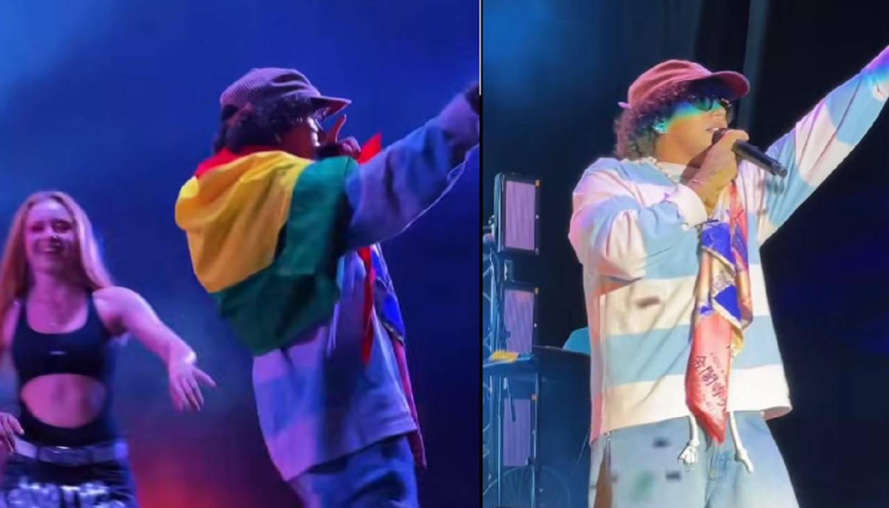 Videos: Beéle mostró una bandera boliviana y con su música enamoró a sus fans en Santa Cruz