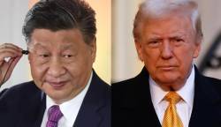 El presidente de China, Xi Jinping (i), y el presidente electo de EEUU, Donald Trump. 