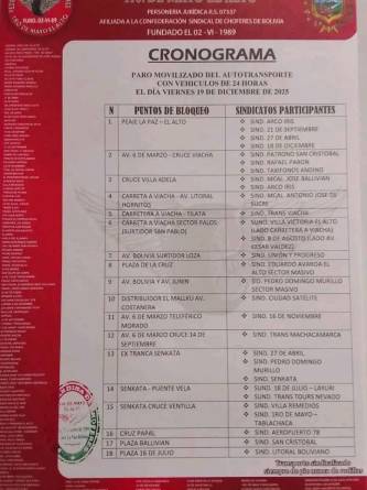 Estos son los más de 80 puntos de bloqueo en La Paz y El Alto; choferes ...