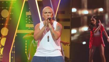 “La relación odio-apoyo” que Eminem valoró con el jurado en su última gala