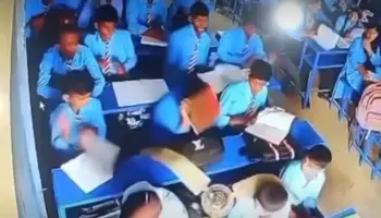 Ventilador de techo cae en plena clase sobre estudiantes y deja heridos 