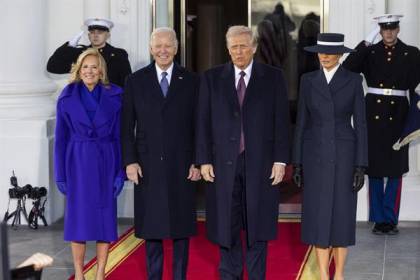 Trump llega a la Casa Blanca y es recibido por Biden; se alista el juramento del nuevo presidente de EEUU