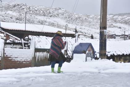 La intensa nevada que cayó hace unos días dejó dos fallecidos y un desaparecido en Cochabamba