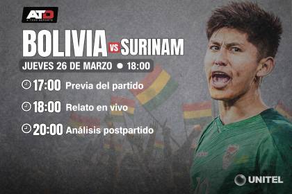 Bolivia vs Surinam: Mira la cobertura del partido que puede hacer historia