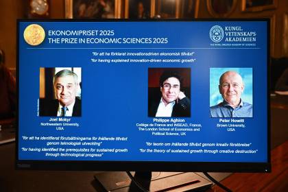 Premio Nobel de Economía para Joel Mokyr, Philippe Aghion y Peter Howitt
