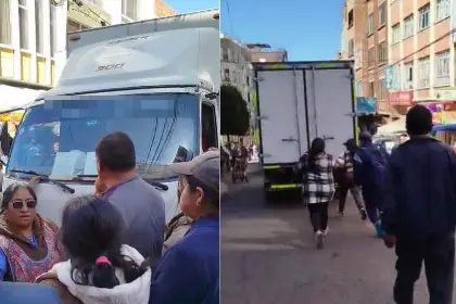 Empujones y gritos por aceite: Varias personas exigían que camión mayorista les venda este insumo por unidad
