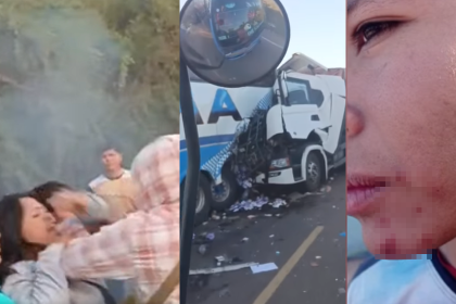 Peleas y accidente en el punto de bloqueo que universitarios instalaron en Boyuibe, en la ruta Santa Cruz - Yacuiba