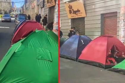 Hay conductores que optaron por acampar en su fila para pasar la noche a la espera de combustible