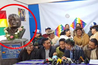 Evistas “rescatan” el busto de Evo y dicen que lo instalarán en la plaza Murillo cuando “vuelvan al poder”