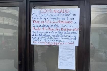 La suspensión de atención de salud se extiende hasta el miércoles en Santa Cruz, esta vez por paro de trabajadores