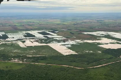Riadas inundaron al menos 6.000 hectáreas de soya en el norte cruceño y el temor no cesa entre pequeños productores