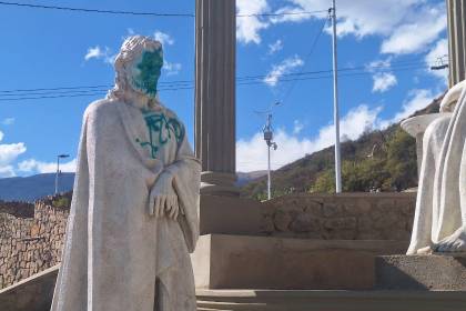 Vandalizan esculturas del Vía Crucis que se encuentran en la subida al Cristo de la Concordia