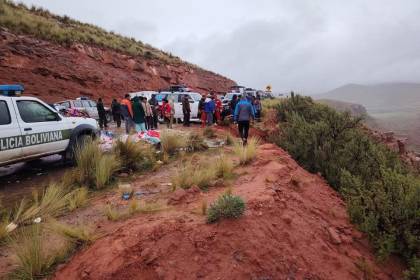 Esta es la lista de los 19 heridos tras el embarrancamiento de un bus en la ruta Oruro-Potosí