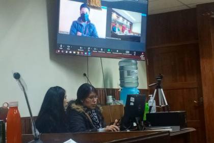 Se instala la audiencia de Pumari para revisar su detención preventiva en el caso de la quema del TED Potosí