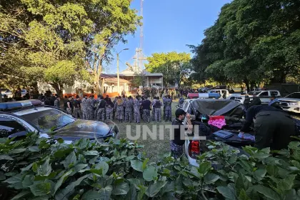 Contingente policial llega a Santa Rita, predio que fue avasallado por un grupo armado