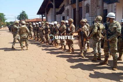 Militares y drones se desplazan en San Ignacio de Velasco ante ola de crímenes 
