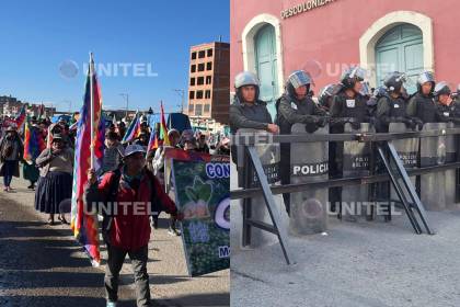 La marcha evista ya está en El Alto y se dispone a ingresar a La Paz; la Policía cerca el centro del poder político de Bolivia