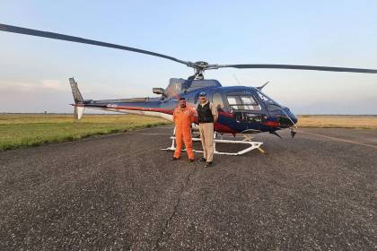 Llega a Bolivia un helicóptero de Chile para fortalecer tareas de sofocación de incendios 