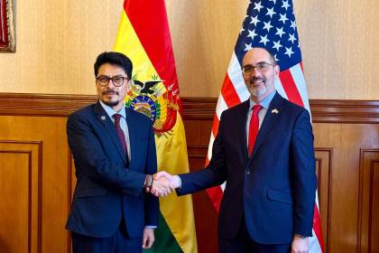 Canciller Aramayo se reúne con el nuevo encargado de Negocios de Estados Unidos en Bolivia