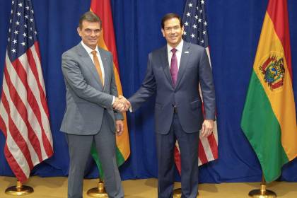 Rodrigo Paz se reúne con Marco Rubio en Nueva York durante su viaje por discurso ante la ONU