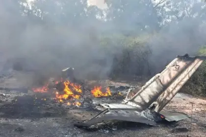 DGAC dice que camioneta carbonizada tiene características de un hecho ilícito