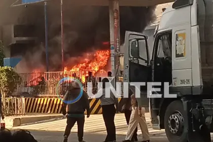 Explosión seguida de incendio se registra en un surtidor de Cochabamba
