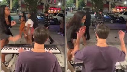 Chica es despedida de su trabajo tras arruinar actuación y el piano a joven que tocaba en la calle
