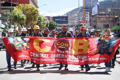 Desde la COB rechazan diálogo con el ministro de Trabajo y confirman movilizaciones escalonadas