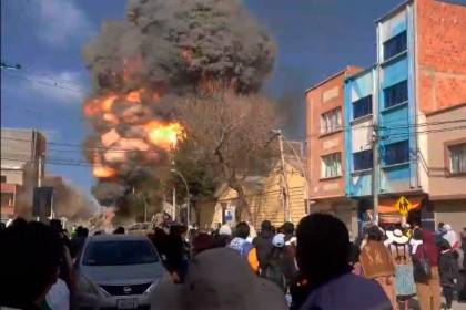 Difunden imágenes de los momentos exactos de las explosiones en un cuartel de Viacha